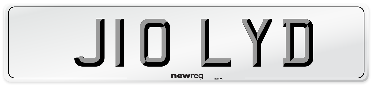 J10 LYD Number Plate from New Reg